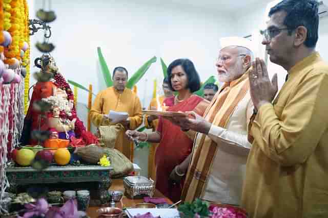 PM Modi joined CJI Chandachud at the latter's residence for Ganesh Puja